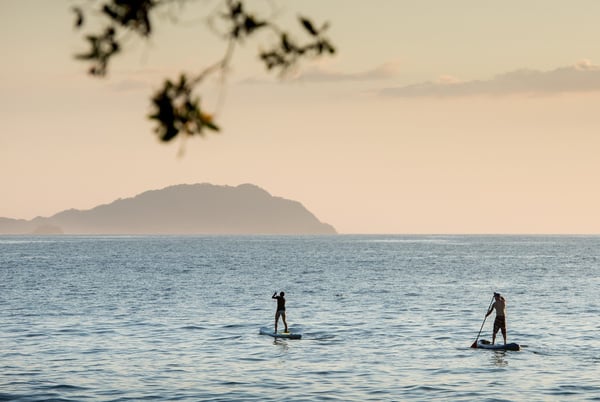 Venture out with the family to explore the calm waters of the bay off of Playa Danta on a kayak or paddle board